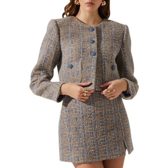 ASTR the label cropped tweed blazer - Picture 4 of 4